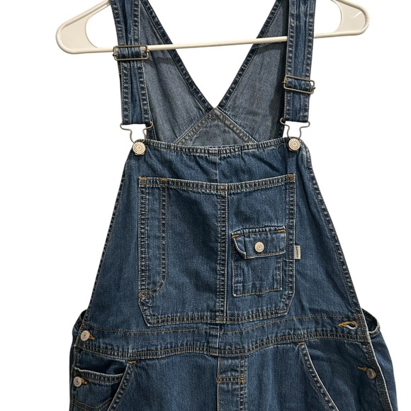 Old Navy Women’s Denim Blue Jean Bib Overalls L - Picture 3 of 12